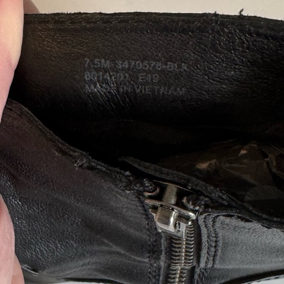 Frye Essa Bootie Black Leather Boho Western High Heel Ankle Bootie 7.5M - Picture 10 of 13